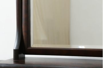 中古　美品　北海道民芸家具　シンプルで落ち着いた佇まいが美しい卓上ミラー(鏡)(R-054479)