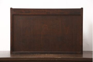 中古　北海道民芸家具　シックな色合いと品のあるデザインが目を引く本立て+写真立てセット(ブックスタンド)(R-054481)