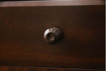 中古　北海道民芸家具　和洋どちらのお部屋にも取り入れやすい、シックな本立て+小引き出しセット(卓上収納、小物収納、ブックスタンド)(R-054486)