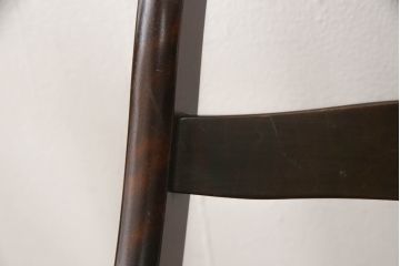 中古　北海道民芸家具　HM686　シックな色合いが落ち着いた雰囲気を醸し出すチェア2脚セット(板座チェア、椅子、ダイニングチェア)(R-054487)