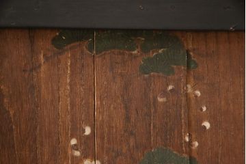 和製アンティーク　希少!　板絵　和の趣溢れる佇まいが魅力的な時代箪笥(戸棚、収納棚、和たんす)(R-054489)