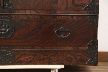 中古　超美品　岩谷堂箪笥　迫力ある木目が印象的なワードローブ(洋服タンス、収納棚)(R-054493)
