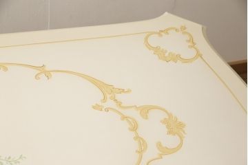 中古　美品　SILIK(シリック)　エレガントな空間づくりにおすすめ!ガラス天板付きダイニングテーブル(定価約100万円)(R-054496)