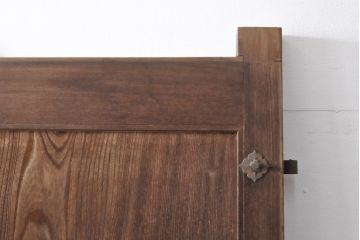アンティーク建具　和製アンティーク　大正期　総ケヤキ材　味わい深い風合いが魅力的な門扉1対(蔵戸、玄関戸)(R-054515)