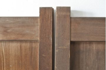アンティーク建具　和製アンティーク　大正期　総ケヤキ材　味わい深い風合いが魅力的な門扉1対(蔵戸、玄関戸)(R-054515)