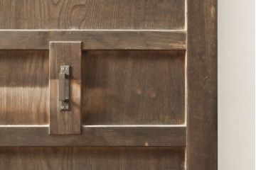 アンティーク建具　和製アンティーク　大正期　総ケヤキ材　味わい深い風合いが魅力的な門扉1対(蔵戸、玄関戸)(R-054515)