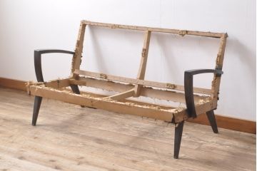和製ビンテージ　小振りなサイズ感の2.5人掛けソファ(二人掛けソファ、ベンチ、ヴィンテージ)(R-054516)