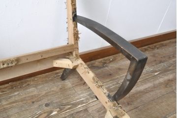 和製ビンテージ　小振りなサイズ感の2.5人掛けソファ(二人掛けソファ、ベンチ、ヴィンテージ)(R-054516)