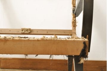 和製ビンテージ　小振りなサイズ感の2.5人掛けソファ(二人掛けソファ、ベンチ、ヴィンテージ)(R-054516)