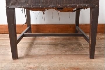 和製アンティーク　ナラ材　クラシカルな雰囲気漂うアームチェア(椅子、イス)(R-054521)