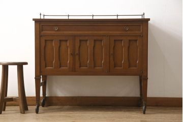 中古　美品　DREXEL HERITAGE(ドレクセルヘリテイジ)　Triune(トライユン)　クラシカルな雰囲気が素敵なキャスター付きサービス台(ワゴン、サイドボード、サーバー)(R-054535)