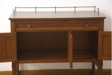 中古　美品　DREXEL HERITAGE(ドレクセルヘリテイジ)　Triune(トライユン)　クラシカルな雰囲気が素敵なキャスター付きサービス台(ワゴン、サイドボード、サーバー)(R-054535)