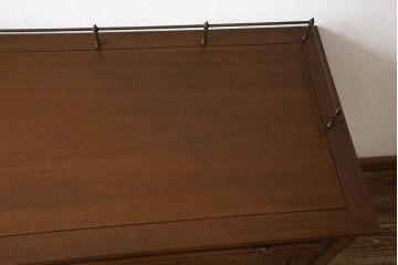 中古　美品　DREXEL HERITAGE(ドレクセルヘリテイジ)　Triune(トライユン)　クラシカルな雰囲気が素敵なキャスター付きサービス台(ワゴン、サイドボード、サーバー)(R-054535)