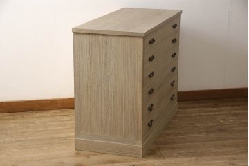 中古　美品　国産手造り　天板リメイク　上品な佇まいの総桐箪笥・下段(並厚)(総桐たんす、着物箪笥、衣装箪笥、サイドチェスト)(R-054543)