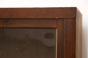 和製アンティーク　昭和初期　重ねても並べても使える!レトロな雰囲気を醸し出す2way収納棚2台セット(サイドキャビネット、食器棚、戸棚)(R-054550)