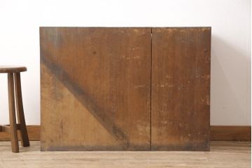 和製アンティーク　昭和初期　レトロな雰囲気を醸し出す収納棚(サイドキャビネット、食器棚、戸棚)(R-054554)