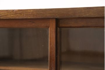 和製アンティーク　昭和初期　重ねても並べても使える!レトロな雰囲気を醸し出す2way収納棚2台セット(キャビネット、食器棚、戸棚)(R-054564)