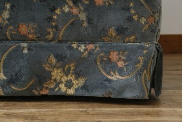 中古　美品　DREXEL HERITAGE(ドレクセルヘリテイジ)　アームカバー付き　上質な空間づくりにおすすめ!落ち着いた色合いが魅力の2.5人掛けワイドソファ(2Pソファ、2人掛け、二人掛け、3人掛け、三人掛け、3P)(定価約120万円)(R-054566)