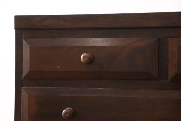 中古　美品　松本民芸家具　D型整理タンスI　和洋どちらにも馴染む上品な佇まいのチェスト(洋服タンス、引き出し)(定価約38万円)(R-054567)