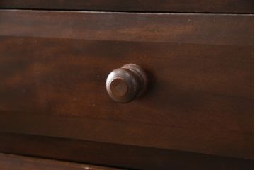 中古　美品　松本民芸家具　D型整理タンスI　和洋どちらにも馴染む上品な佇まいのチェスト(洋服タンス、引き出し)(定価約38万円)(R-054567)