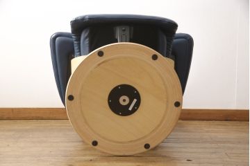 中古　美品　カリモク家具(karimoku)　ザ・ファースト　本革リクライニングチェア+オットマンのセット(定価約30万円)(アームチェア、1人掛けソファ)(R-054570)