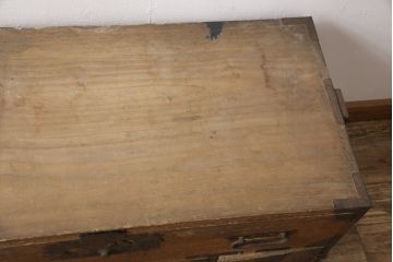 和製アンティーク　総桐材　会津産　歴史を感じる佇まいが魅力的な時代箪笥ローボード(和たんす、ローチェスト、引き出し、収納箪笥)(R-054576)