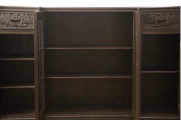 ビンテージ家具　高級品　シノワズリ様式　クルミ材　手彫りの彫刻が細やかで美しいサイドボード(キャビネット、収納棚、ヴィンテージ)(R-054579)