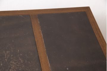 中古　DREXEL HERITAGE(ドレクセルヘリテイジ)　Triune(トライユン)　レザートップが格好いいマホガニー材製のデスク(定価約75万円)(両袖机、在宅ワーク、在宅用ワークデスク)(R-054588)