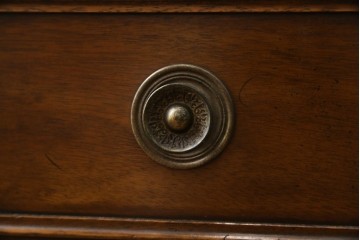 中古　DREXEL HERITAGE(ドレクセルヘリテイジ)　Triune(トライユン)　レザートップが格好いいマホガニー材製のデスク　定価約75万円相当　(R-054588)