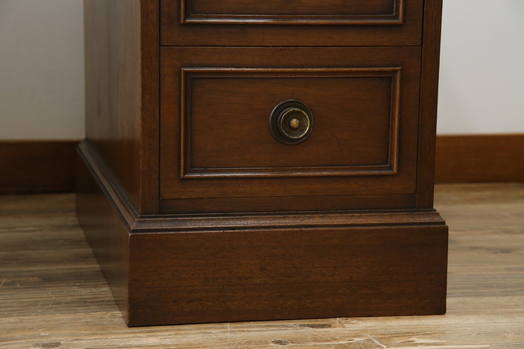 中古　DREXEL HERITAGE(ドレクセルヘリテイジ)　Triune(トライユン)　レザートップが格好いいマホガニー材製のデスク　定価約75万円相当　(R-054588)