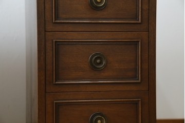 中古　DREXEL HERITAGE(ドレクセルヘリテイジ)　Triune(トライユン)　レザートップが格好いいマホガニー材製のデスク　定価約75万円相当　(R-054588)