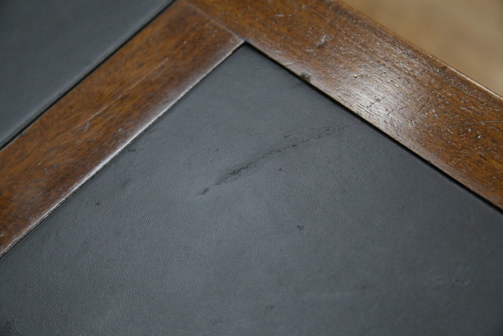 中古　DREXEL HERITAGE(ドレクセルヘリテイジ)　Triune(トライユン)　レザートップが格好いいマホガニー材製のデスク　定価約75万円相当　(R-054588)