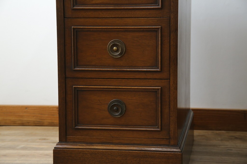 中古　DREXEL HERITAGE(ドレクセルヘリテイジ)　Triune(トライユン)　レザートップが格好いいマホガニー材製のデスク　定価約75万円相当　(R-054588)