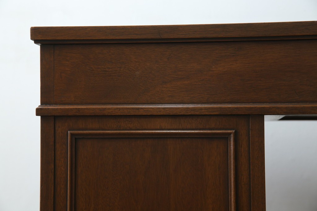 中古　DREXEL HERITAGE(ドレクセルヘリテイジ)　Triune(トライユン)　レザートップが格好いいマホガニー材製のデスク　定価約75万円相当　(R-054588)