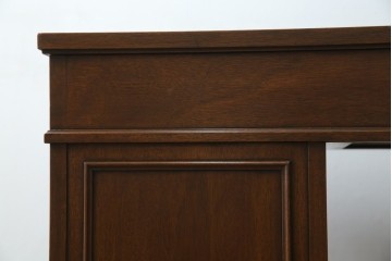 中古　DREXEL HERITAGE(ドレクセルヘリテイジ)　Triune(トライユン)　レザートップが格好いいマホガニー材製のデスク　定価約75万円相当　(R-054588)