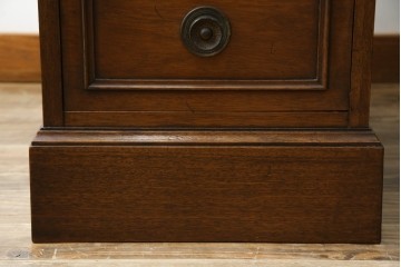 中古　DREXEL HERITAGE(ドレクセルヘリテイジ)　Triune(トライユン)　レザートップが格好いいマホガニー材製のデスク　定価約75万円相当　(R-054588)