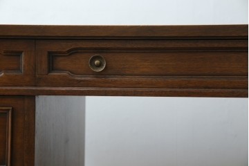 中古　DREXEL HERITAGE(ドレクセルヘリテイジ)　Triune(トライユン)　レザートップが格好いいマホガニー材製のデスク　定価約75万円相当　(R-054588)