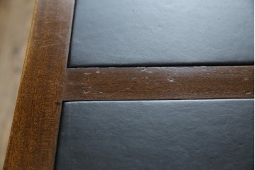 中古　DREXEL HERITAGE(ドレクセルヘリテイジ)　Triune(トライユン)　レザートップが格好いいマホガニー材製のデスク　定価約75万円相当　(R-054588)