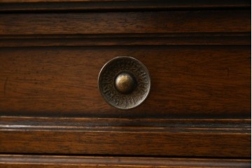 中古　DREXEL HERITAGE(ドレクセルヘリテイジ)　Triune(トライユン)　レザートップが格好いいマホガニー材製のデスク　定価約75万円相当　(R-054588)