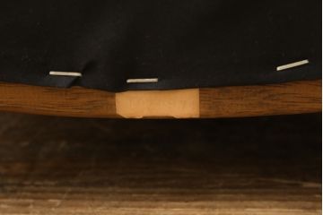 中古　maruni(マルニ木工)　地中海ロイヤルシリーズ　シャルル　本革(レザー)　シックな色合いが魅力のキャスター付きパーティチェア(椅子、1人掛け)(定価約25万円)(R-054589)