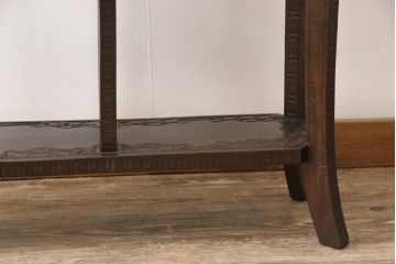 和製ビンテージ　軽井沢彫　和モダンなお部屋づくりに取り入れたい飾り棚(茶棚、ヴィンテージ)(R-054590)