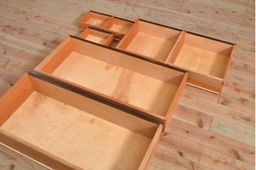 中古　美品　松本民芸家具　落ち着いた色合いが和モダンな雰囲気を醸し出すビューローブックケース(本箱、キャビネット、ワークデスク、ライティングビューロー)(R-054622)