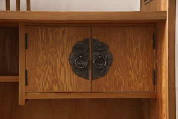 中古　美品　屋久杉　上質な和の空間づくりにおすすめの茶箪笥(茶棚、戸棚、収納棚、飾り棚)(R-054623)