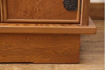 中古　美品　屋久杉　上質な和の空間づくりにおすすめの茶箪笥(茶棚、戸棚、収納棚、飾り棚)(R-054624)