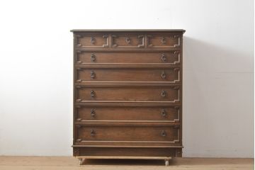 中古　美品　神戸洋家具　永田良介商店　高貴な雰囲気を漂わせる6段チェスト(引き出し、洋服タンス、整理タンス)(R-054628)