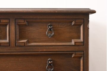 中古　美品　神戸洋家具　永田良介商店　高貴な雰囲気を漂わせる6段チェスト(引き出し、洋服タンス、整理タンス)(R-054628)