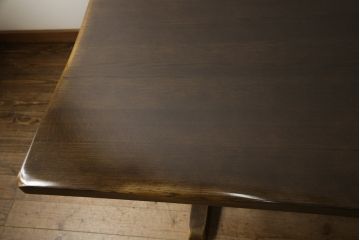 中古　美品　柏木工(KASHIWA)　WILDERNESS(ウィルダネス)　ナラ材　KT14H　ダイニングテーブル(定価約26万円)(食卓)(R-054635)