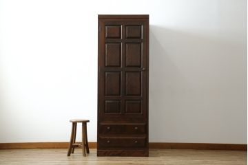中古　美品　松本民芸家具　DII-12型　スリムで取り入れやすいワードローブ(洋服タンス、収納棚)(定価約46万円)(R-054642)