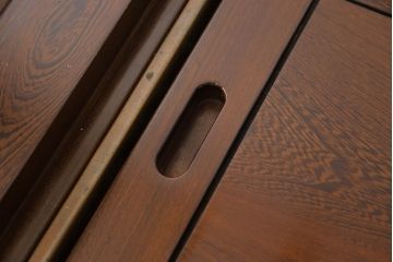 中古　鉄刀木(タガヤサン)　収納力も抜群!上質な和の空間におすすめの囲炉裏テーブルセット(火鉢、4人掛けダイニングテーブル)(R-054644)