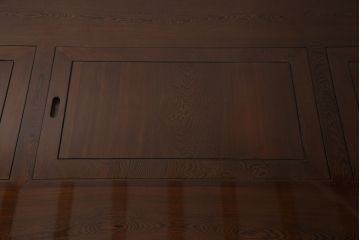 中古　鉄刀木(タガヤサン)　収納力も抜群!上質な和の空間におすすめの囲炉裏テーブルセット(火鉢、4人掛けダイニングテーブル)(R-054644)